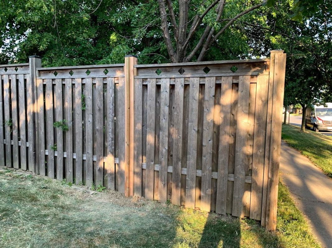 replaced cedar fence post